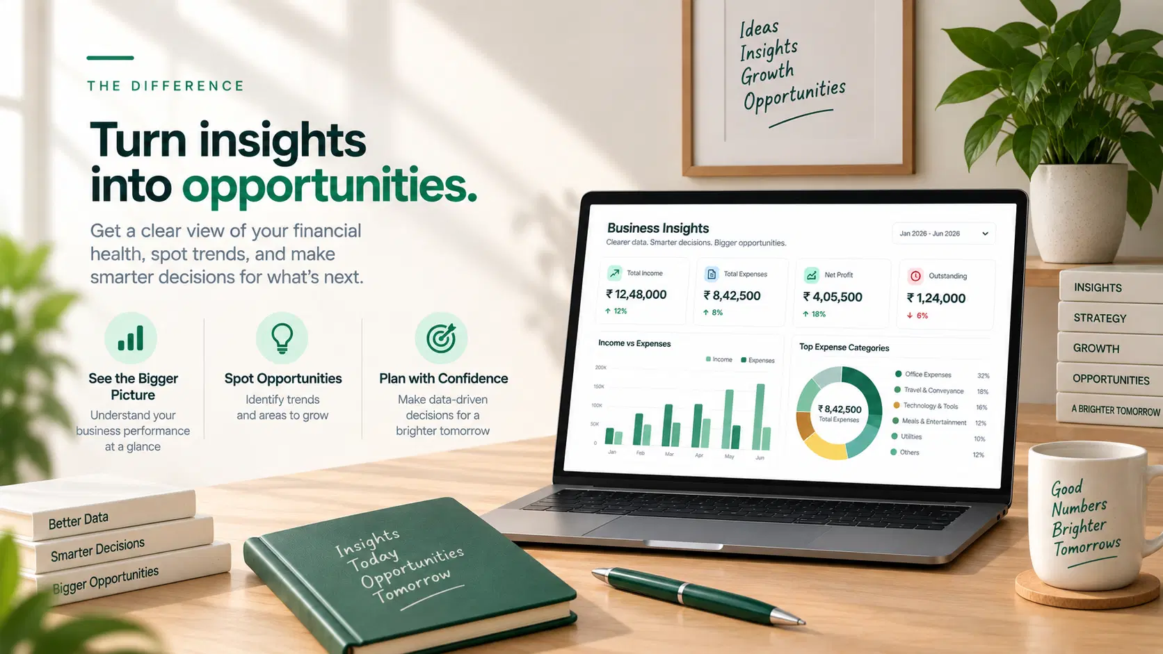 Our Mission: illustrated financial workspace
