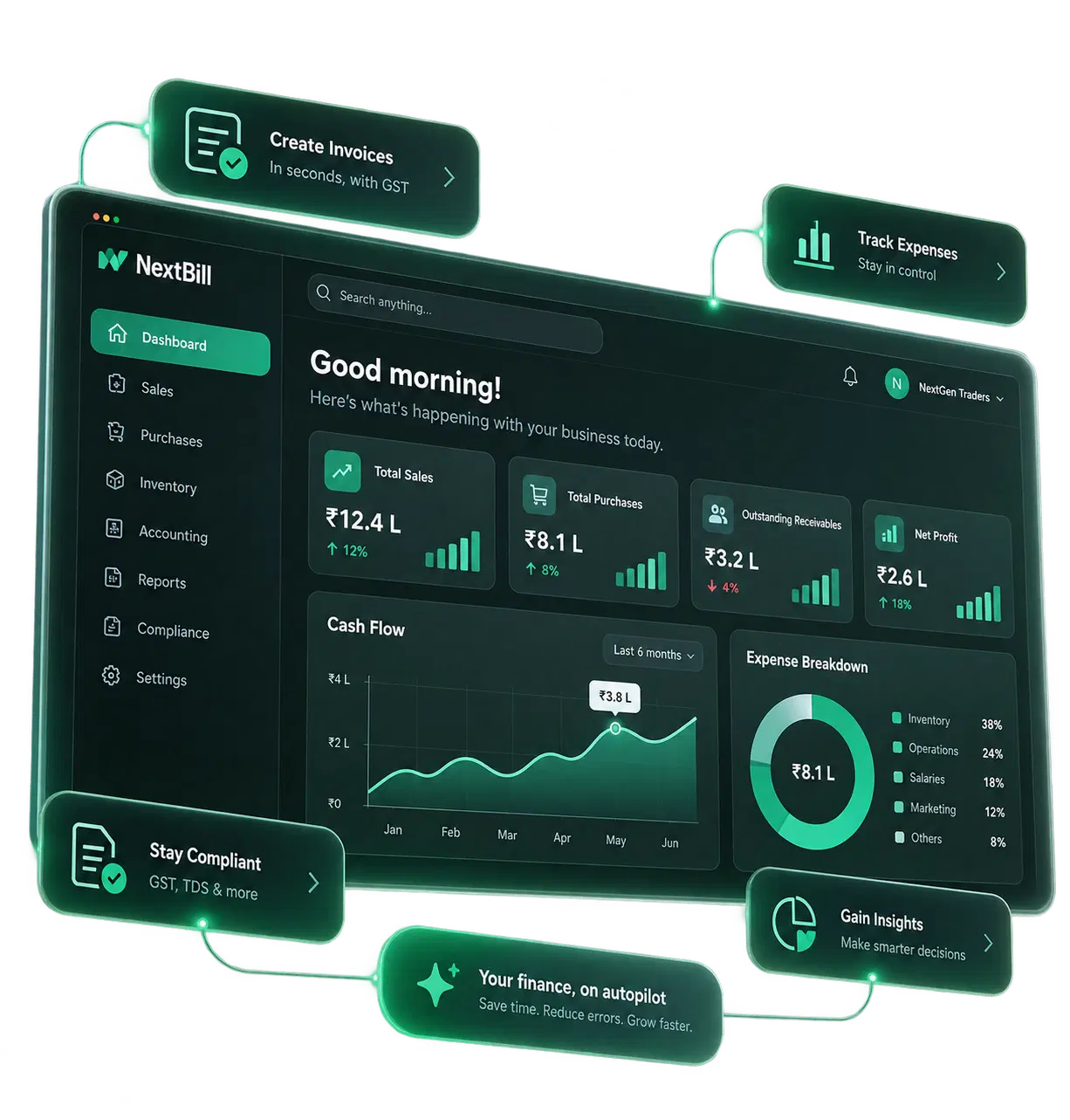AI Bookkeeping product illustration